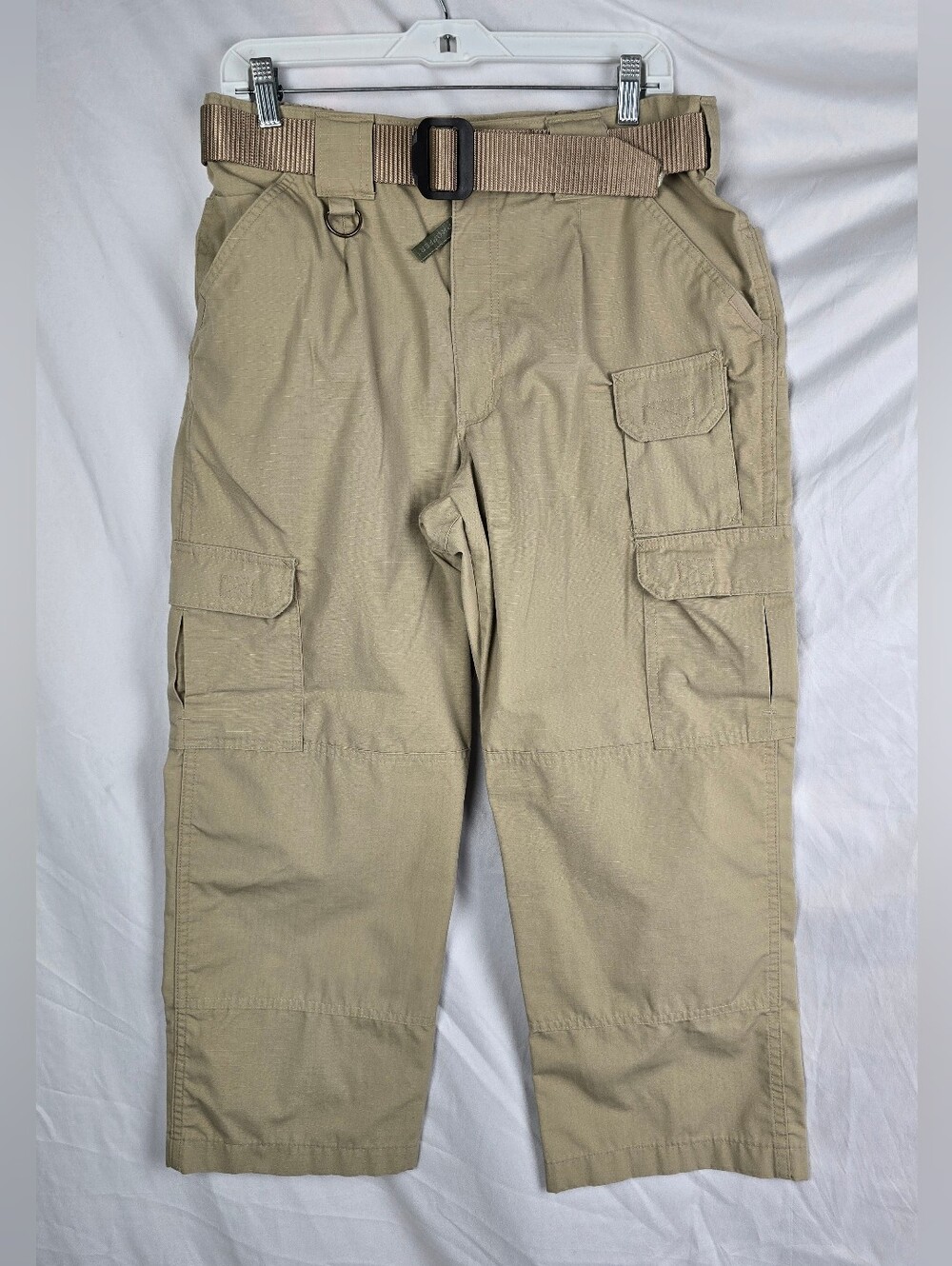 Propper Tactical Beige Cargo Military Ripstop Women's Work Pants w/ Belt sz 12